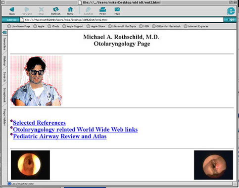 Dr. Mike's ENT site in 1994